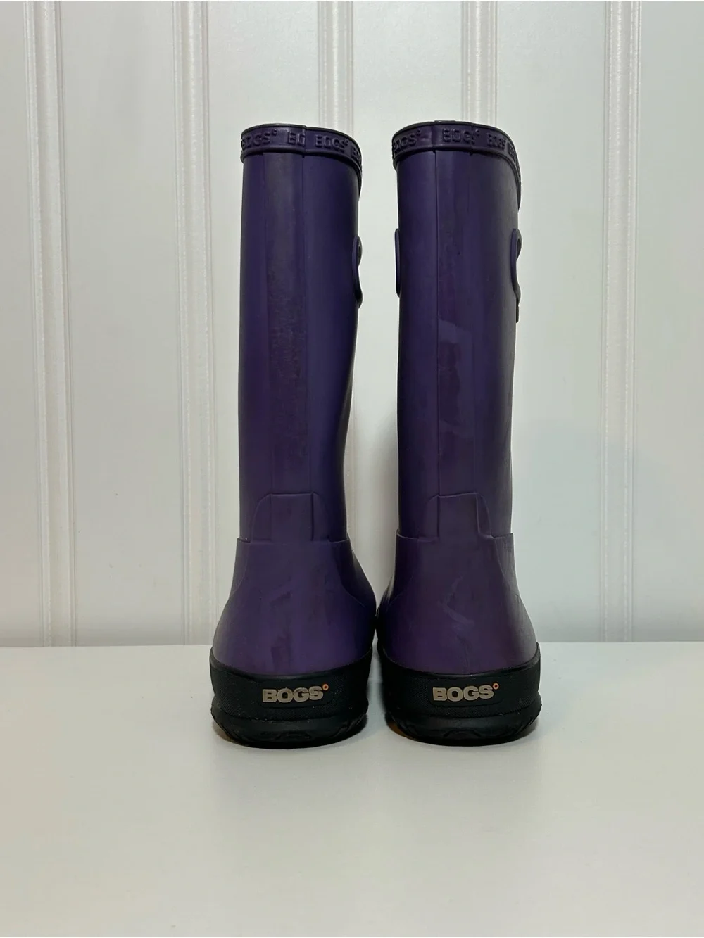 Bogs Kids Purple Waterproof Rain Boots lined